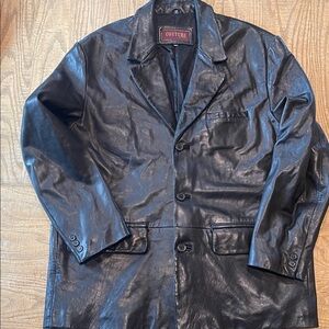 Vintage Black Soft Lamb Leather Jacket for Men